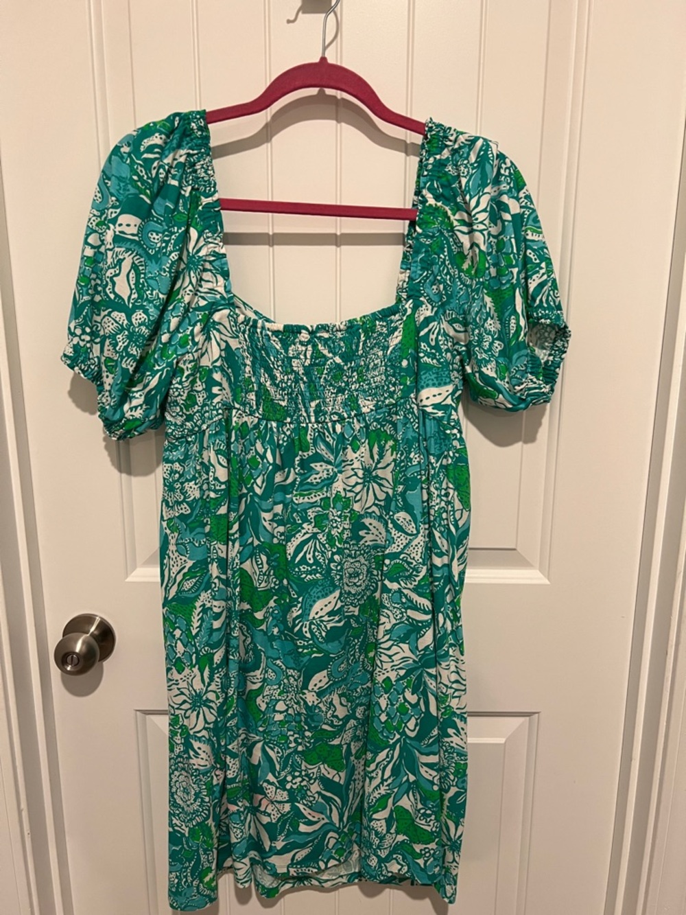 Lilly Pulitzer Green and Teal Floral Midi Dress - Picture 3 of 5